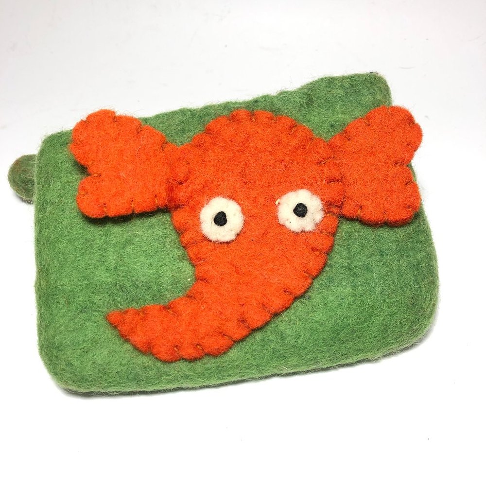 Felt Elephant Coin Purse Nepal Fair Trade